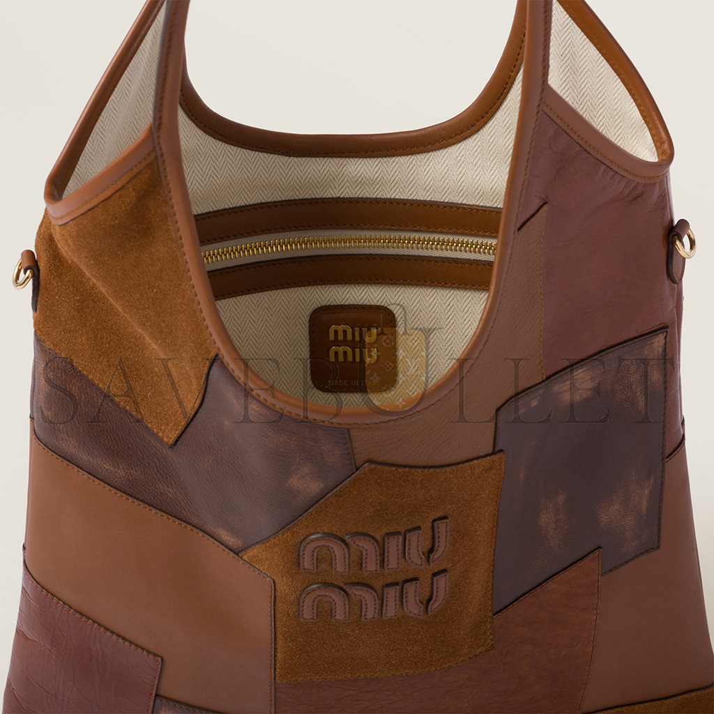 M1v M1v ivy leather patchwork bag 5bg231 (40*35cm)